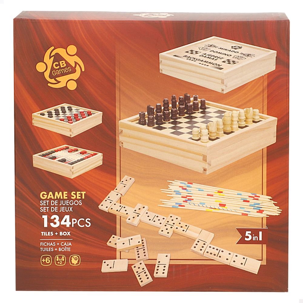 Set Juegos de Viaje 5 en 1 madera COLORBABY Imagen principal del producto