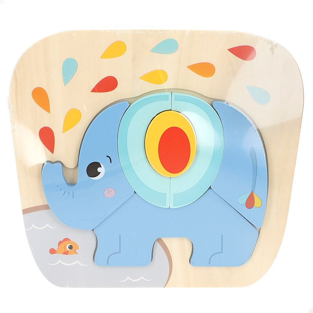 PUZZLE MADERA ANIMALES JUNGLA SURTIDOS 18M+ WOOMAX | COLORBABY WOOMAX | 1 UNIDAD | 8412842392366 Imagen principal del producto