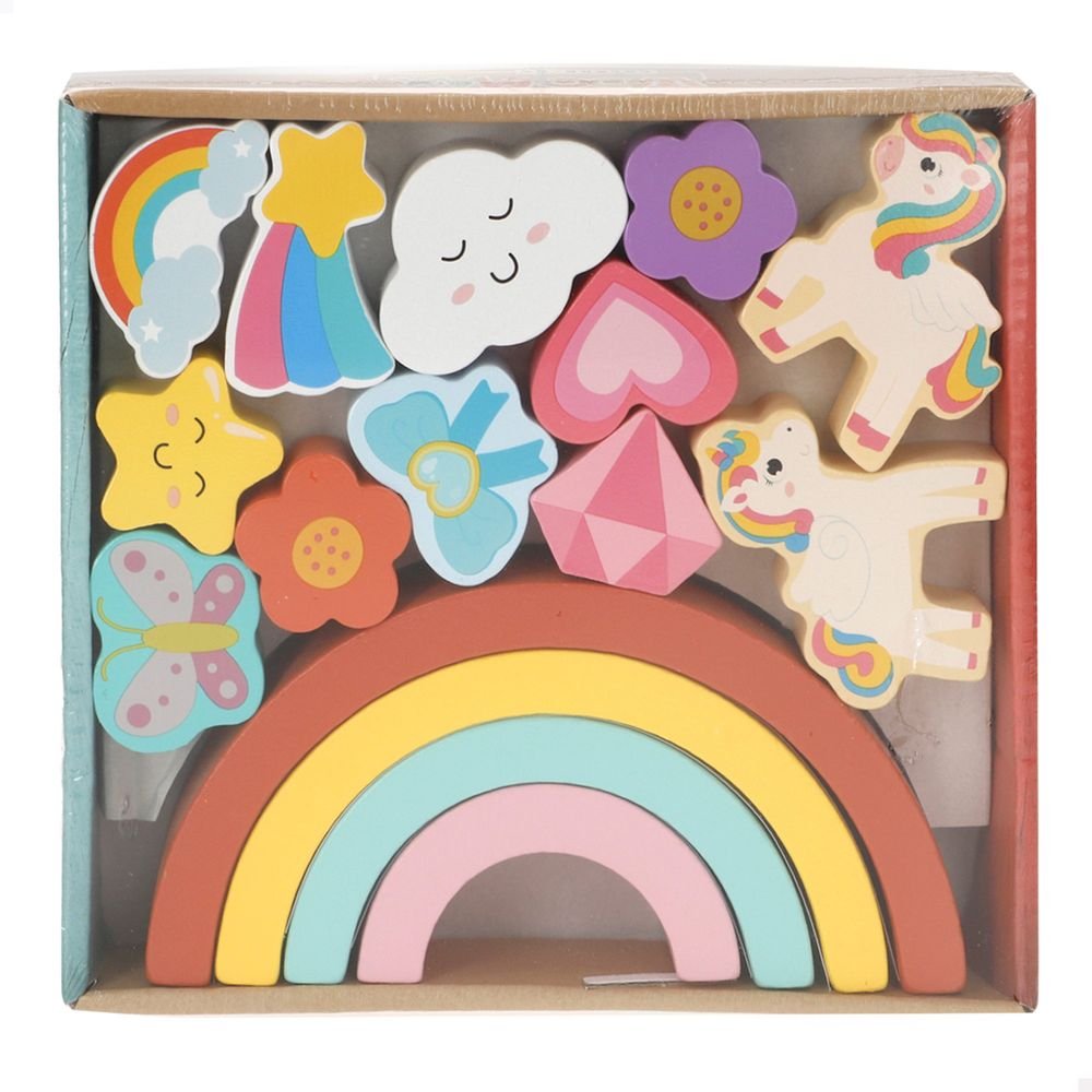 SET ARCOIRIS MADERA CON FIGURAS +24M WOOMAX | COLORBABY WOOMAX | 1 UNIDAD | 8412842392403 Imagen principal del producto