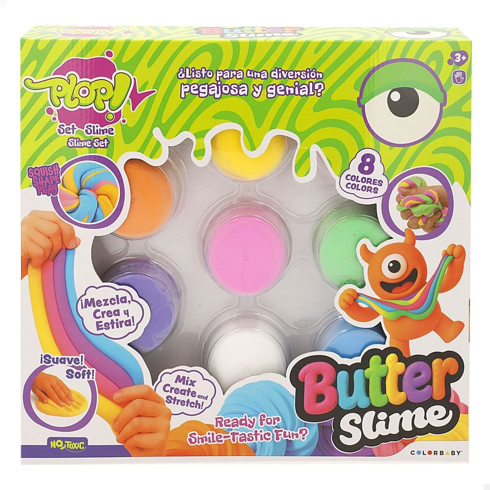 Set 8 Botes Colores Slime Marca Colorbaby