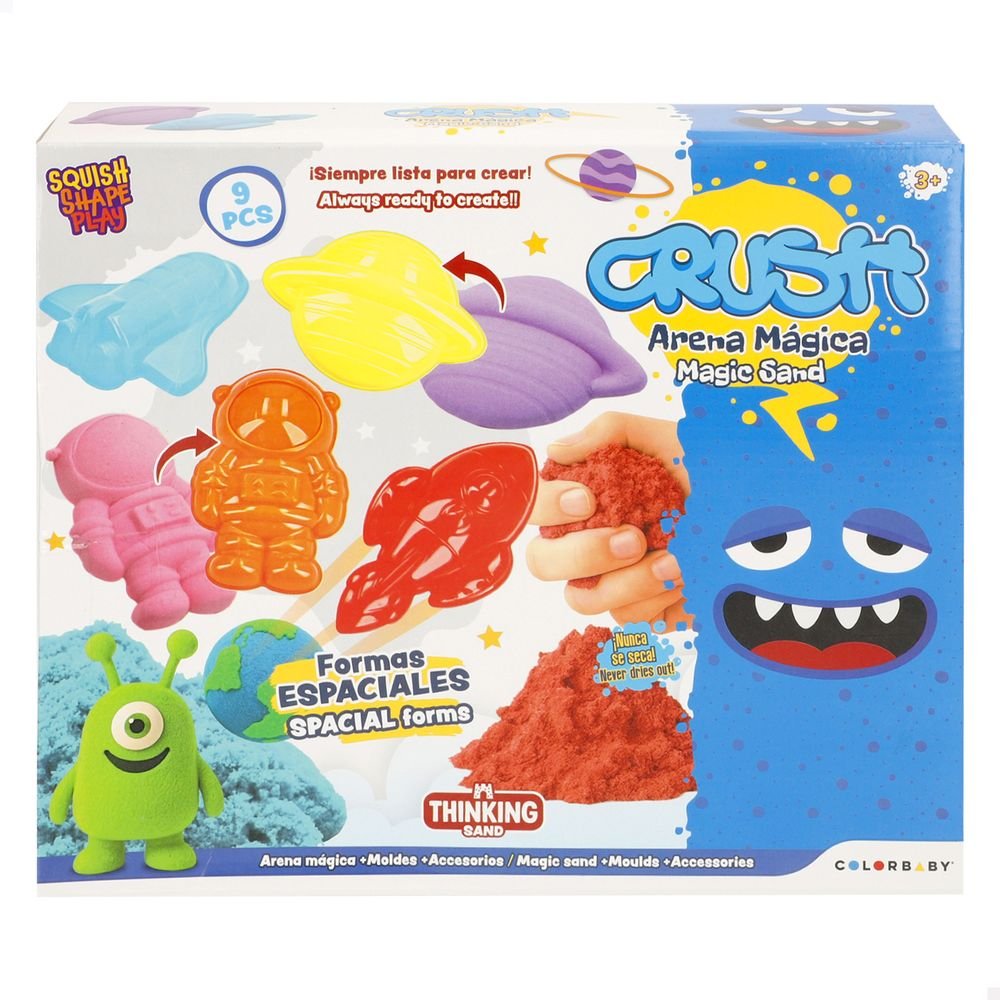 Pack Arena Mágica 3 Colores 150 g con Moldes de COLORBABY Imagen principal del producto