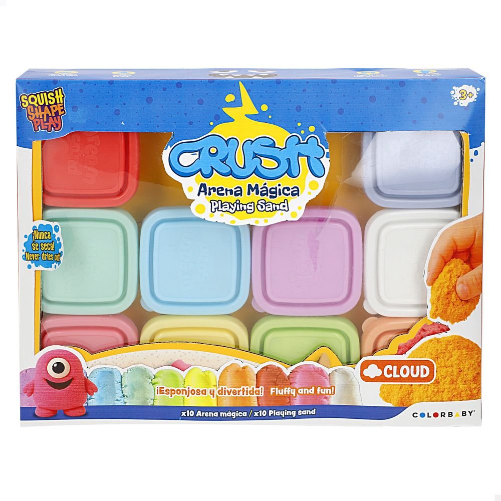 Pack 10 Botes 80 g Arena Mágica Colores Marca Colorbaby
