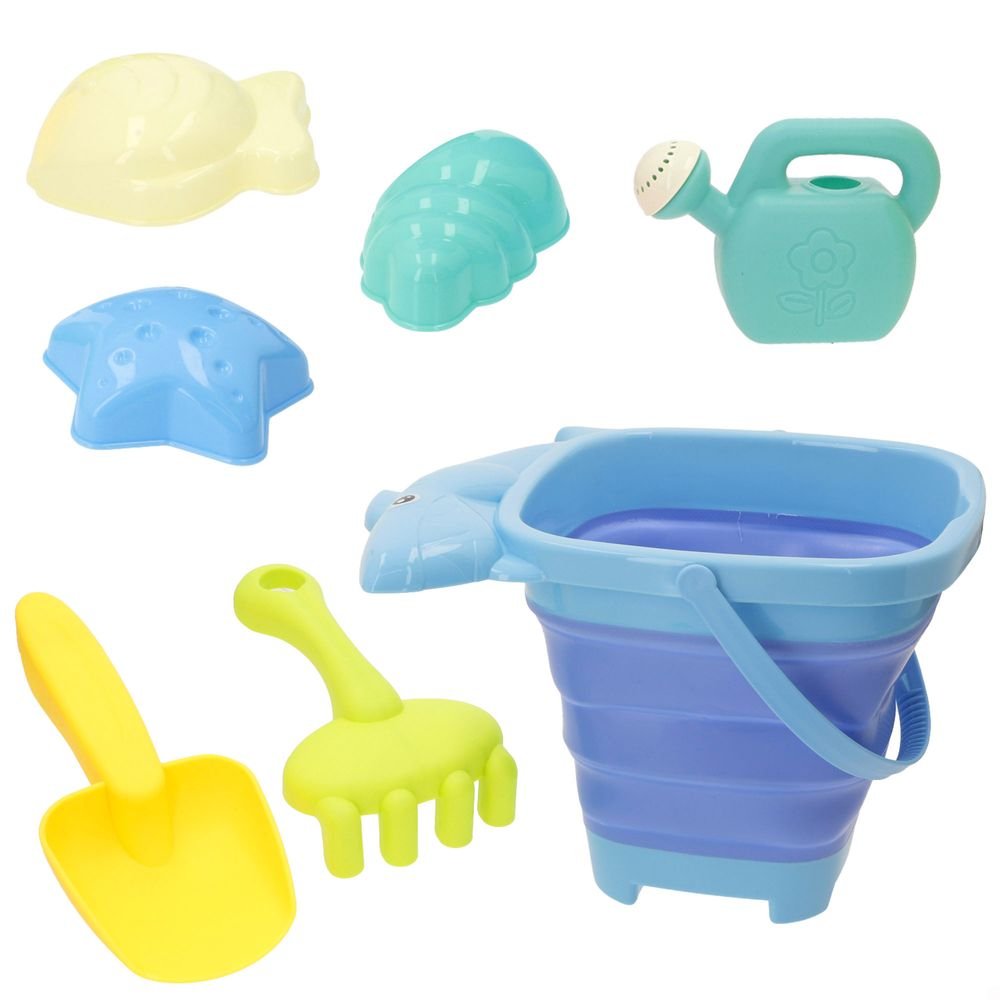 Cubo Plegable Color Beach Tiburon con Accesorios Marca Colorbaby Imagen principal del producto