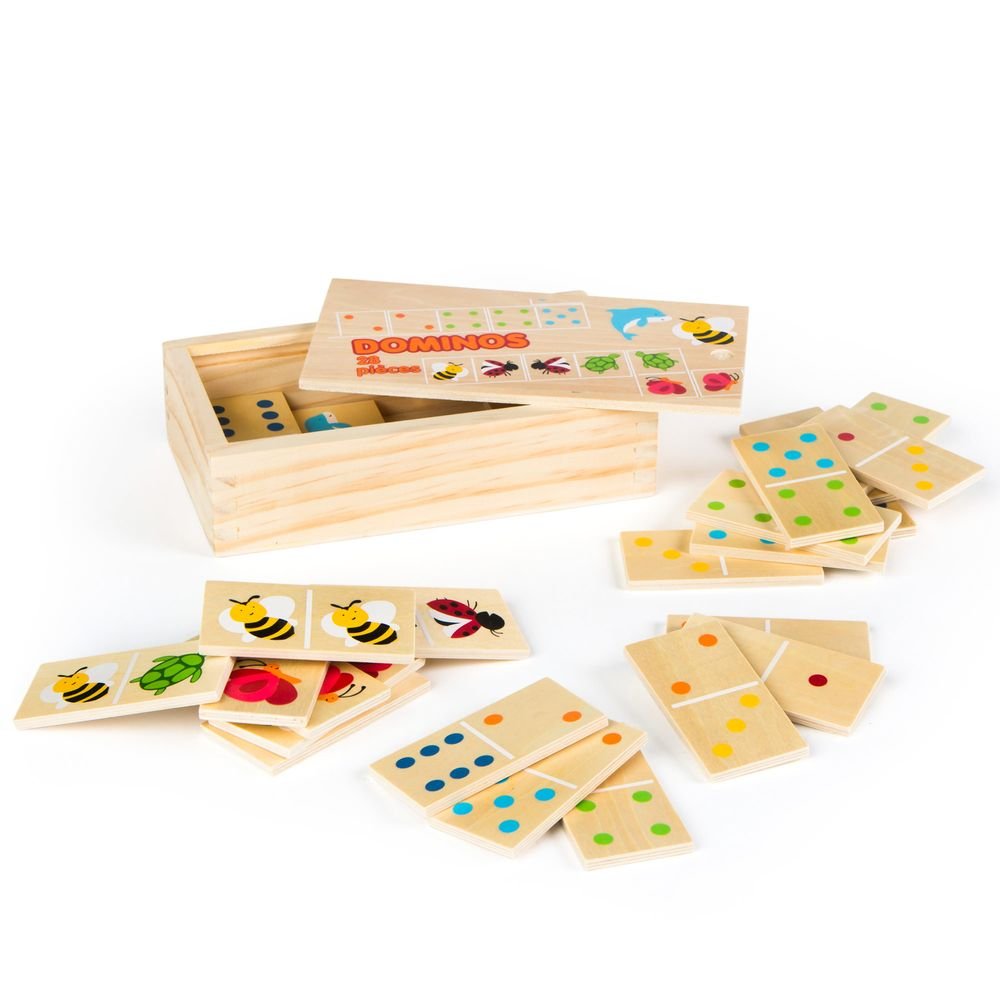 Domino madera animales 28 piezas Woomax marca Colorbaby Woomax