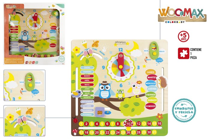 Juego Educativo Madera Buhos Woomax Marca Colorbaby Woomax Imagen principal del producto
