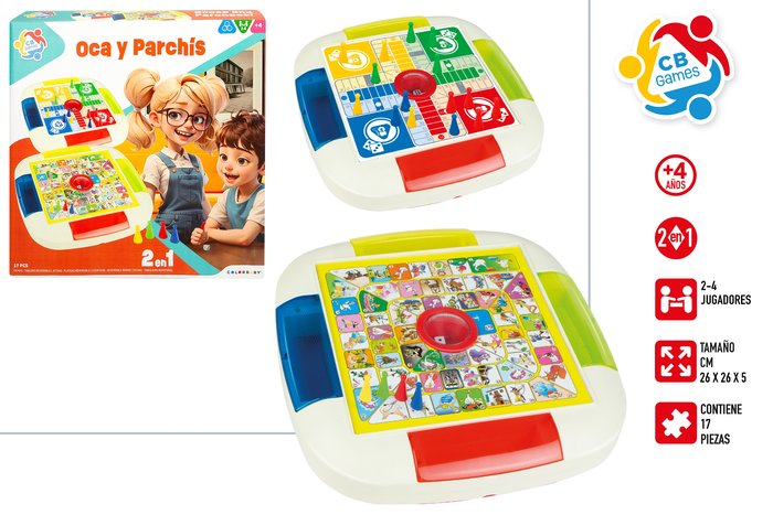 JUEGO PARCHIS/OCA 2 EN 1 CB GAMES | COLORBABY | 1 UNIDAD | 8412842433083 Imagen principal del producto