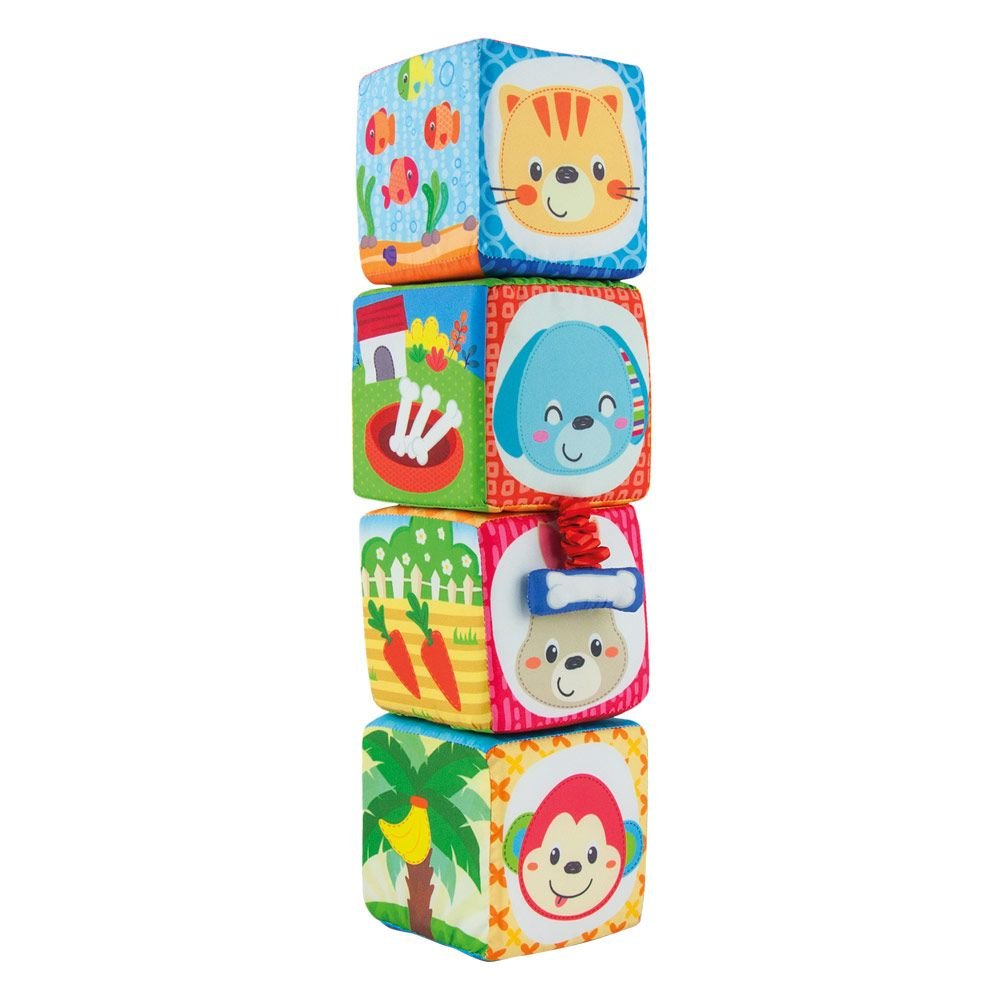 JUEGO BLOQUES TRAPO ANIMALES 6M+ | COLORBABY | 1 UNIDAD | 8412842447134