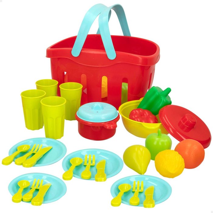 Cesta con alimentos y menaje My Home COLORBABY