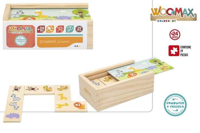 DOMINO MADERA EDUCATIVO WOOMAX | COLORBABY WOOMAX | 1 UNIDAD | 8412842464612 Imagen principal del producto