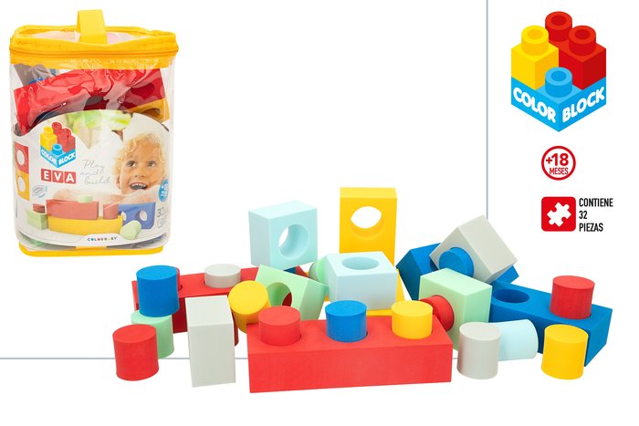 BOLSA BLOQUES EVA COLOR BLOCK | COLORBABY | 1 UNIDAD | 8412842472013 Imagen principal del producto