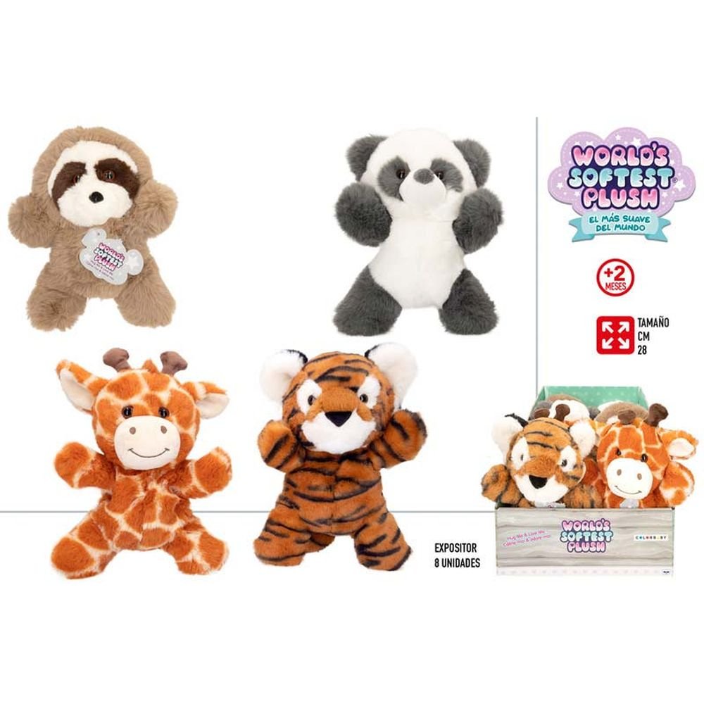 EXPOSITOR 8 PELUCHES HUGGEES 28CM SURTIDOS | COLORBABY | ENVASE 8 UDS. UNIDAD | 18412842472973 Imagen principal del producto