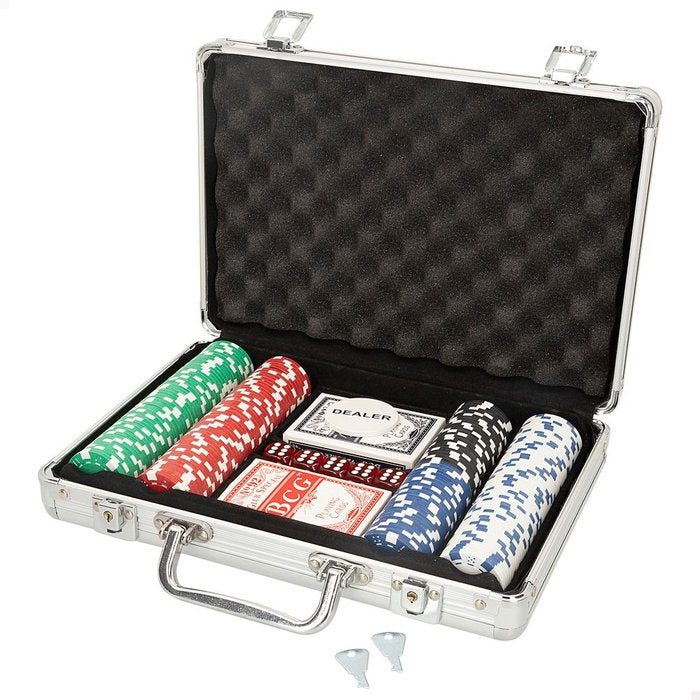 Juego Póker 200 piezas en maletín metal Colorbaby