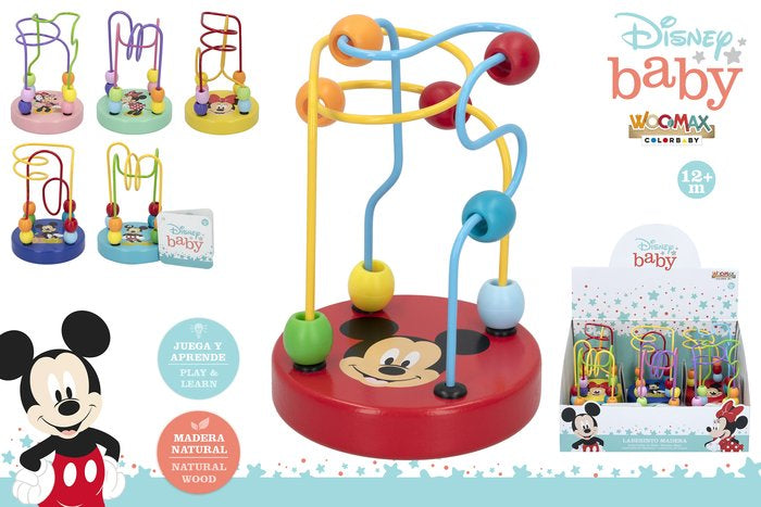 DISNEY MINI LABERINTO BOLAS MADERA13 CM WOOMAX 6 SURTIDO | COLORBABY WOOMAX | ENVASE 6 UDS. UNIDAD | 28412842487165