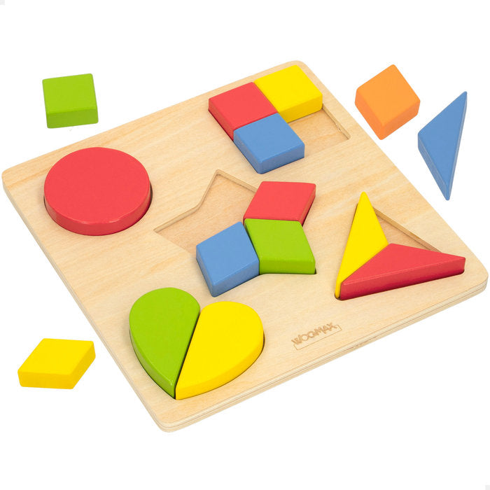 PUZZLE MADERA FORMAS GEOMETRICAS WOOMAX | COLORBABY WOOMAX | 1 UNIDAD | 8412842493582 Imagen principal del producto