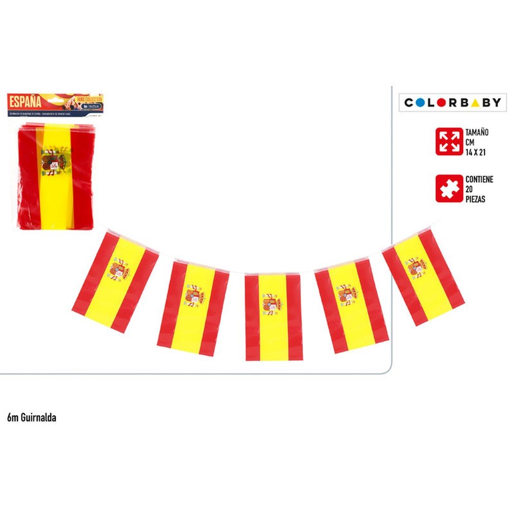 Guirnalda 6M 20 Banderas España COLORBABY