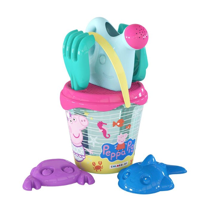 Set cubo playa + accesorios Peppa Pig Colorbaby