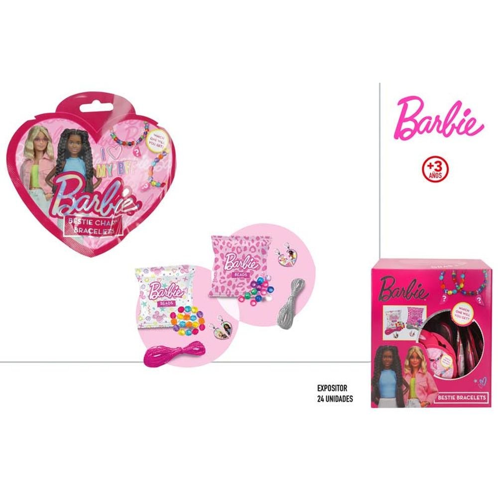 EXPOSITOR 24 BOLSAS BRAZALETES SORPRESA BARBIE | COLORBABY | ENVASE 24 UDS. UNIDAD | 28412842774999 Imagen principal del producto