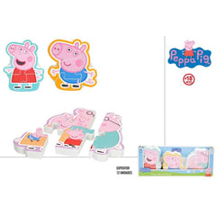 EXPOSITOR 12 PUZZLES PEPPA PIG FIGURAS MADERA SURTIDOS +18M | COLORBABY | ENVASE 12 UDS. UNIDAD | 28412842775057