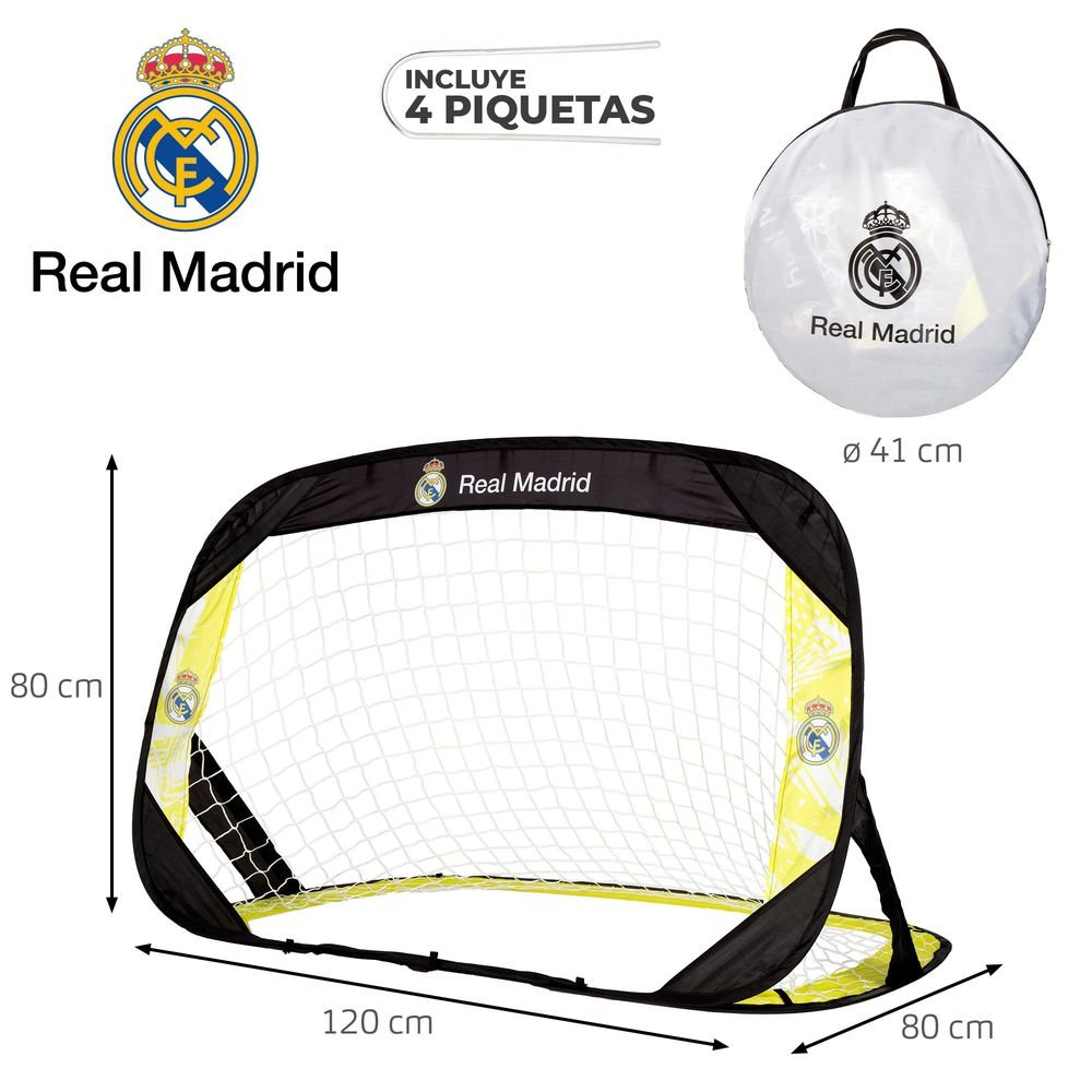 Portería Fútbol Pop-Up 4 en 1 Real Madrid Colorbaby