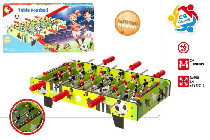 Futbolín de Madera Decorado 61x32,5x14 cm Cb Games Marca Colorbaby Imagen principal del producto