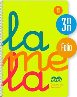 ✅ BLOC LAMELA 5MM ESPIRAL MUELLE FOLIO 80H 90GR CUADROVIA PLASTIC AMARILLO Imagen principal del producto