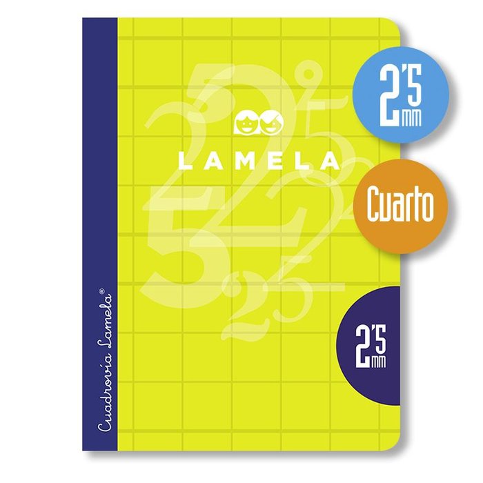 Libreta A5 50H 70G Cuadrovia 2.5mm Colores Surtidos Imagen principal del producto
