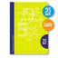 Libreta A5 50H 70G Cuadrovia 2.5mm Colores Surtidos