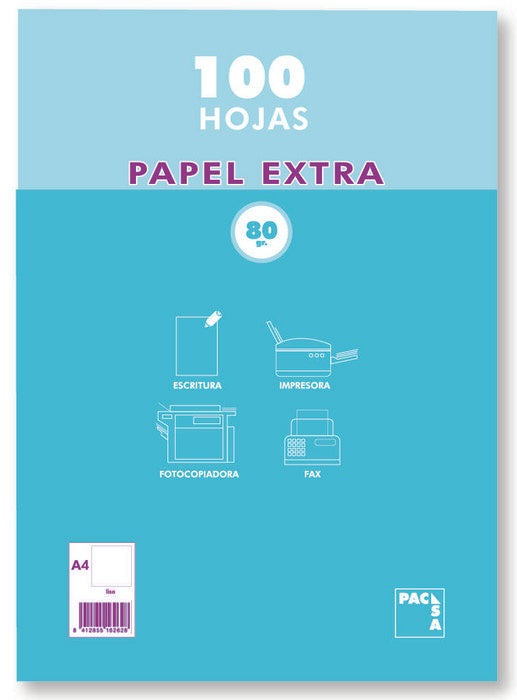 PAQUETE A4 100H 80G CUADRICULA 4X4 SIN MARGEN PACSA Imagen principal del producto