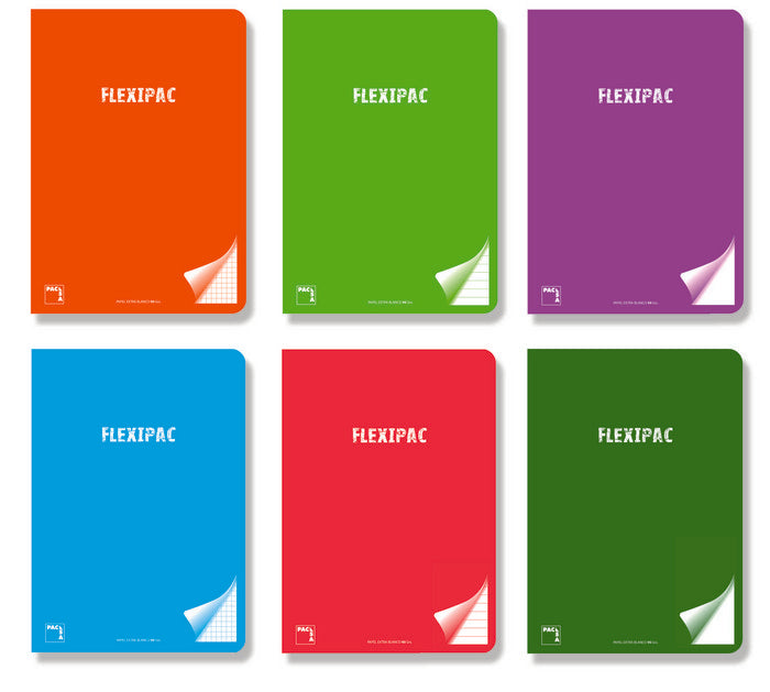 Paq/6 Libreta A5+ 48H 90G Cuad.5x5 C/m Flexipac T.plastico Imagen principal del producto