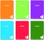 Paq/6 libreta a5+ 48h 90g pauta 2.5 c/m flexipac tapa plastico colores surtidos
