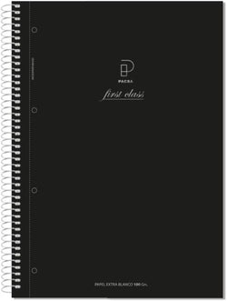 Cuadernos espiral microperforados Pacsa Pack 4 color negro
