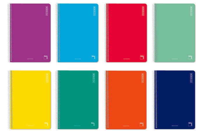 Bloc Espiral Estándar Rayado 80H 90g | Pacsa | Cartón | Formato Estándar | Pack 10 Unidades