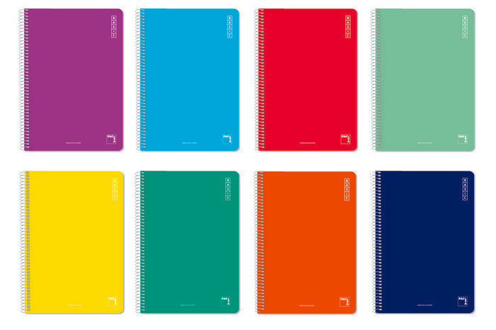 Bloc Espiral Estándar Rayado 80H 90g | Pacsa | Cartón | Formato Estándar | Pack 10 Unidades Imagen principal del producto