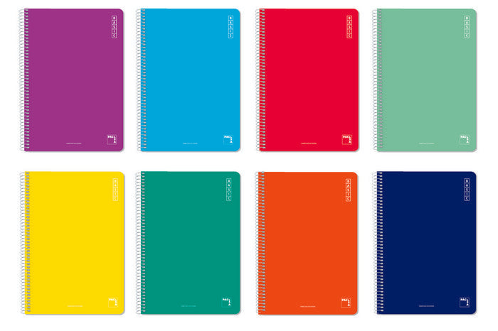Bloc Espiral Estándar Liso 80H 90g | Pacsa | Cartón | Formato Estándar | Pack 10 Unidades