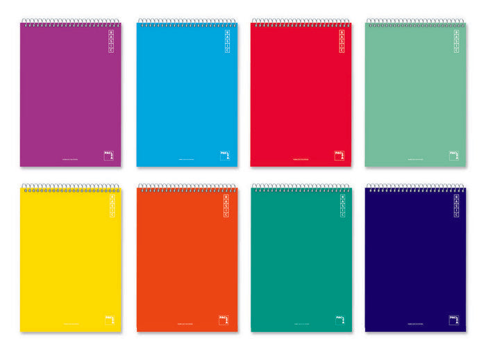 Bloc Espiral Estándar Liso 80H 90g | Pacsa | Cartón | Formato Estándar | Pack 10 Unidades