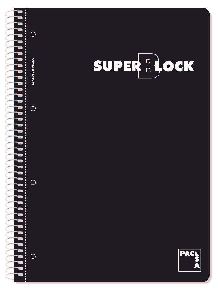Bloc Espiral Estándar Liso 160H 90g | Pacsa | Cartón | Formato Estándar | Pack 5 Unidades