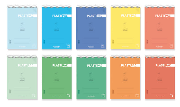 Bloc Espiral Folio 80H 90 g Cuadro 4 mm Zurdos Plastipac Marca PACSA Imagen principal del producto