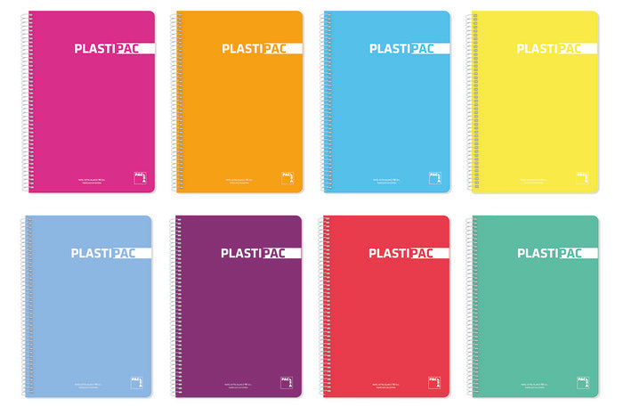 Bloc Espiral Estándar Liso 80H 90g | Pacsa | Cartón | Formato Estándar | Pack 5 Unidades