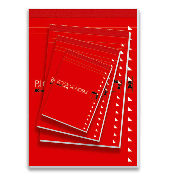 Paq/10 bloc notas con tapa 4º 80h 60gr liso Imagen principal del producto