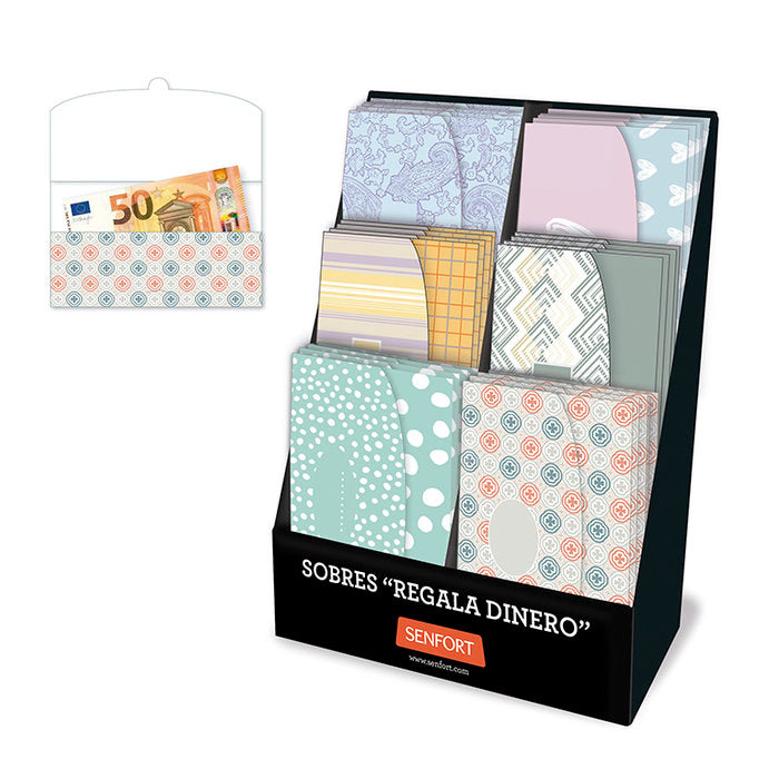 Expositor 36 Sobres Regala Dinero Decorados