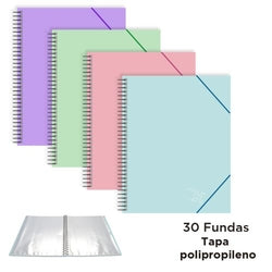 Carpeta de Fundas Pastel SENFORT con Goma y Separadores