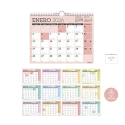 Calendario pared 2026 clásico mediano SENFORT