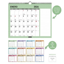 Calendario 2026 diamante horizontal SENFORT en español