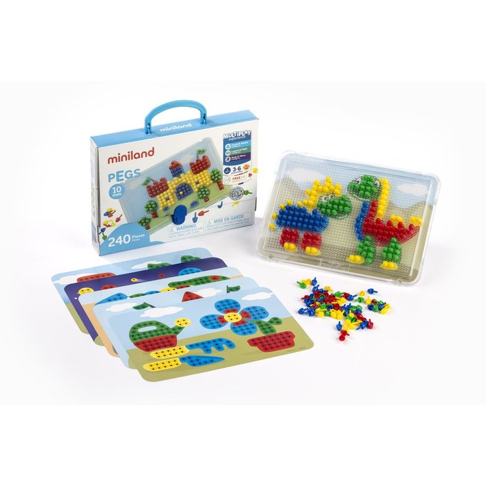 Juego Pegs 10 mm 240 piezas Primary Miniland Imagen principal del producto