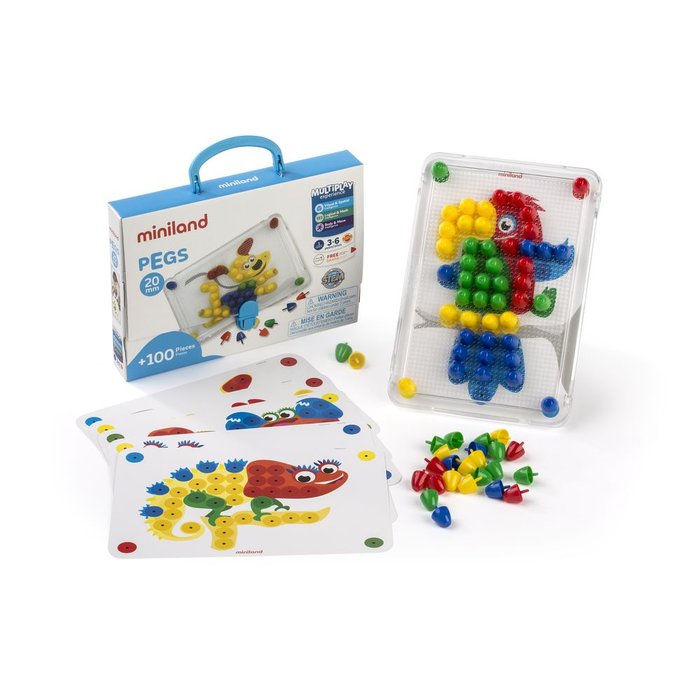 Juego Pegs 20 mm 100 piezas Primary Miniland Imagen principal del producto