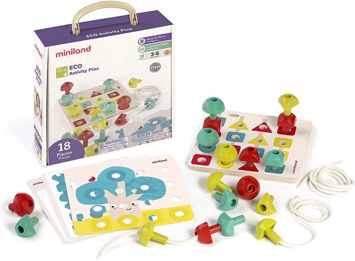 Eco Actividades con Pins Miniland Pack 24 piezas Imagen principal del producto