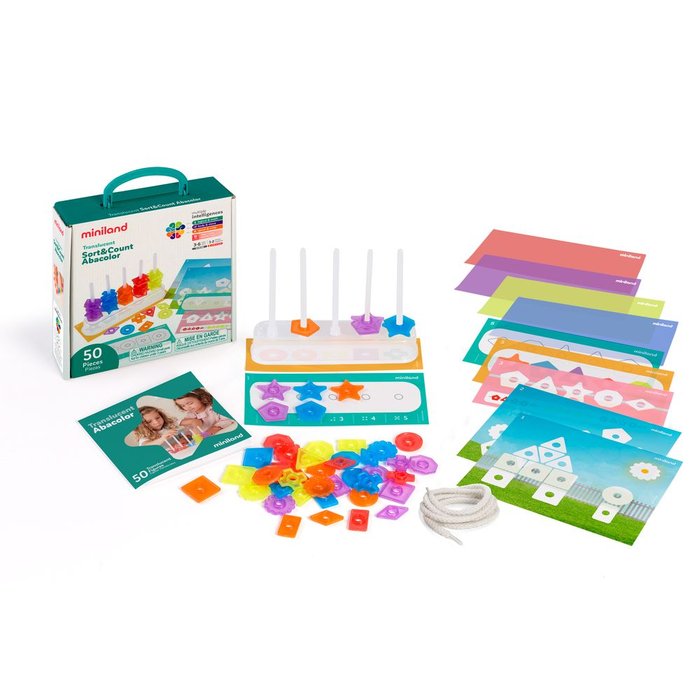 Juego Abaco Figuras Translucidas Mesa de Luz MINILAND Imagen principal del producto