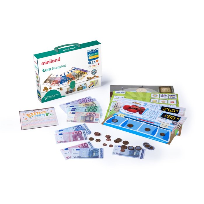 JUEGO APRENDIZAJE DE LA MONEDA EURO SHOPPING | MINILAND | 1 UNIDAD | 8413082453084 Imagen principal del producto