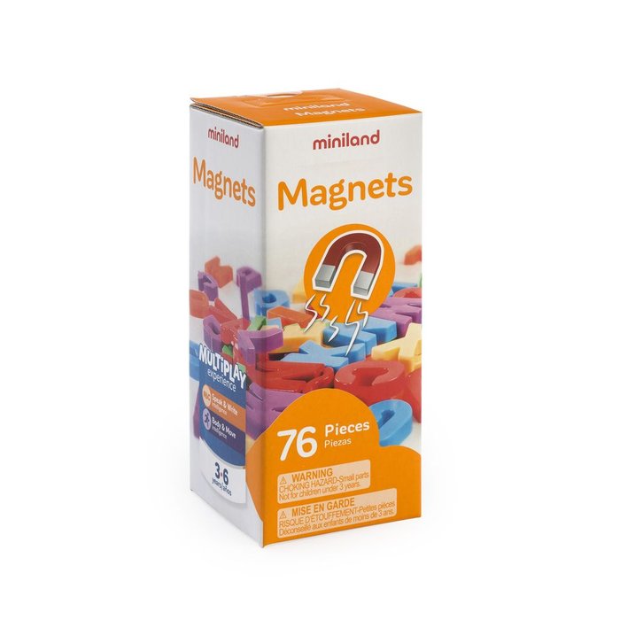 JUEGO LETRAS MAYUSCULAS MAGNET 76 PCS | MINILAND | 1 UNIDAD | 8413082453121 Imagen principal del producto