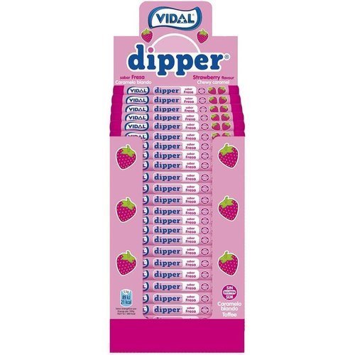 Dipper Fresa Bastón Estuche 200 Piezas Vidal Golosinas